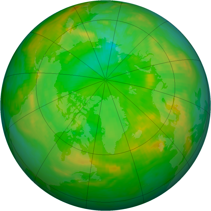 Arctic ozone map for 17 July 1980